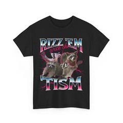 Autism Raccoon Shirt, Rizz Em With The Tism Raccoon Meme Autistic Shirt
