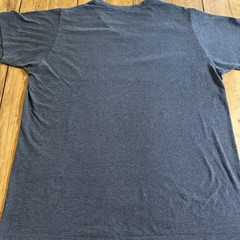 Brooklyn Vertical Out Grind Out Hustle Out Work V Neck T Shirt Large Gray Blue