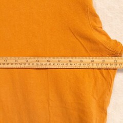 Uniqlo Mens Basics Round/Crewneck T-Shirt Sz.L/Yellow Gold/Ribbed Collar