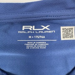 Ralph Lauren RLX Golf Performance Mesh Tee Long Sleeve T-Shirt Royal Navy Sz M