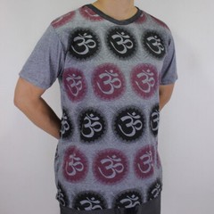 WEED Mens Vintage Ringer T-Shirt Gray Om Ganesha Hindu Hippie Yoga Bohemian WE05