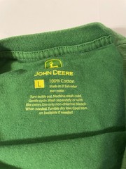 John Deere American Classic Shirt Mens L Green Tractor Farmer Tee
