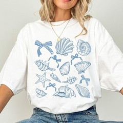 Seashell Retro Beach Ocean Comfort Tee