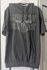 Men’s Short Sleeve Hoodie T-shirt, Hooded, Sports, Gym, Workout