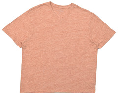 Lucky Brand Men’s T Shirt V Neck Short Sleeve Orange Linen Blend Size 2XL NEW