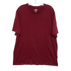 Hollister Burgundy Crew Neck Shirt Mens XXL Embroidered Logo Classic Preppy Y2K