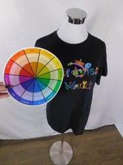 Walt Disney World Multicolor Logo Graphic T-Shirt S Black Cotton Unisex