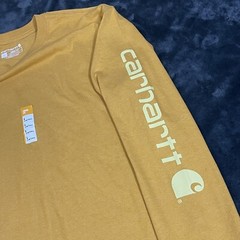 Carhartt Loose Fit Heavyweight Long-Sleeve Logo Sleeve Graphic, Size L TK0231-M