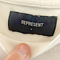 Represent Racing Team Men’s White T Shirt with Eagle on chest Size Medium