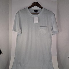Forever 21 Men’s Never Ending Party Pocket T-Shirt Small Pale Aqua NWT
