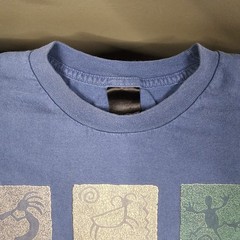 Vintage Kokopelli Petroglyph Tshirt Large White Sands Native Navajo 90s Y2K