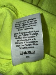 Wrangler Work Men Small Pocket Shirt Hi Vis Yellow Construction UPF Wicking NWT