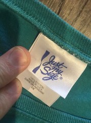 Vintage 1980-1990s Just My Size Blank Green Tshirt XL Single Stitch USA