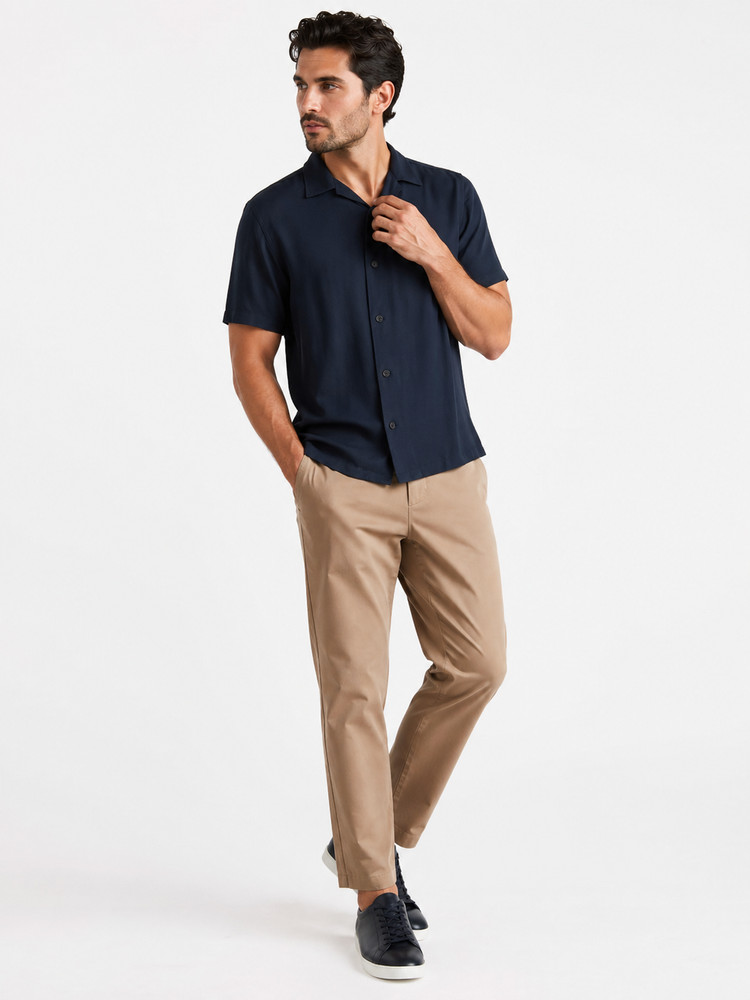 TED BAKER POLO SHIRT DIGMER Mens Textured Soft Fabric NEW Navy Summer S M XL 2XL