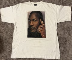 cityLAB MJ White Graphic Men’s T-Shirt 3XL Jersey Cotton Crew Neck Short Sleeve