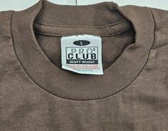 Pro Club Heavyweight Crew Neck T-Shirt Large Brown