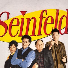 SEINFELD Shirt Mens 2XL XXL White Cast JERRY KRAMER GEORGE Casual NWT