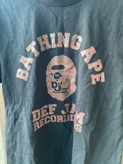 A BATHING APE X DEF JAM RECORDINGS Black T-SHIRT SMALL Good Condition
