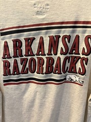 Champion Arkansas Razorbacks Gray Pocket T-Shirt, Men’s Size L