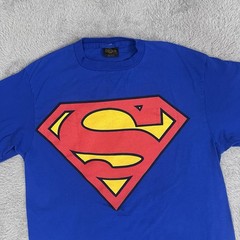 Vintage Superman Shirt Men’s XL Blue 1997 DC Comics Changes USA Logo Graphic 90s