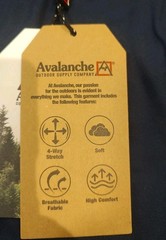 Avalanche Men’s Ultra Soft Lightweight Stretch Short Sleeve T-shirt Size Small