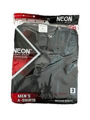 3-6 Packs Mens 100% Cotton Tank Top Wife Beater A-Shirt Undershirt Ribbed Black