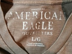 American Eagle Outfitters T-Shirt Men’s Size Large, Brown, Athletic Fit, V-Neck