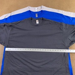 Men’s XL Charcoal Blue Gray Short Sleeve Crew Neck T-Shirt 3 Pieces New