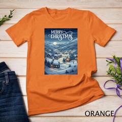 Christmas Church in the Mountains A Peaceful Scene #4 Funny Unisex T-shirt