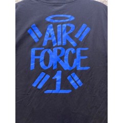 Nike Shirt Mens Medium Big Spellout Haze Streetwear HipHop Air Force 1 Black