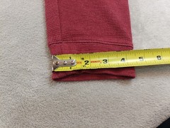 Eddie Bauer Mens Waffle Knit Thermal Shirt Long Sleeve Brick Red Cotton XLarge.