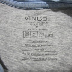 Vince Button Collar Shirt Mens M Light Blue Double Layered Pima Cotton SS
