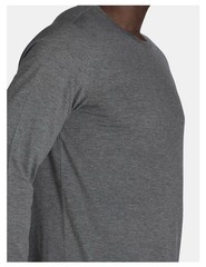 ATHLETIC WORKS Men’s 2XL Long Sleeve Tri-Blend Active Tee • Charcoal Heather