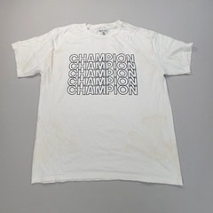 Champion Shirt Mens 1 Extra Large 1XL White Spell Out Outdoors