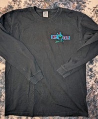 Vtg Yazbek Men’s Black Dive House Cozumel Graphic Crew Neck Tee Long Sleeve L
