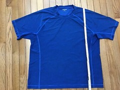 Lands End Blue T-Shirt Size XL 46-48 Mens Polyester Elastane