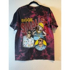 BIG Biggie Smalls King of New York Hip Hop Collage Rap Tie Dye T-Shirt Sz Small