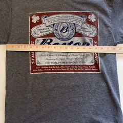 Boston The King Of Sports Gray Unisex Tee Shirt Size Medium, Budweiser Label