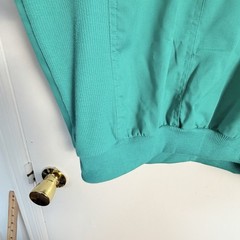 VTG Members Only L Shirt Teal Green Quarter Button Ribbed Hem Pockets NEW