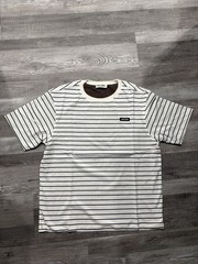 Miu Miu Black and White Striped Short Sleeve – Preowned Size M