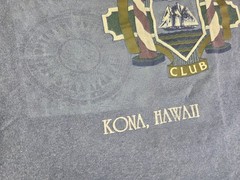 Vintage Kona Hawaii Navigation Club Shirt Mens XL Blue Single Stitch USA