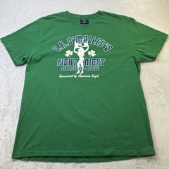 American Eagle TKO Malley’s Fight Night Boston Tee Green M Y2K VTG