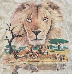 VTG 90s Liquid Blue Lion All Over Print SZ L Rare 1997 AOP Single Stitch Safari