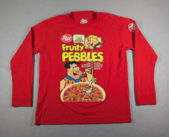 Cakeworthy Fruity Pebbles Shirt Mens XXL Red Long Sleeve Flintstones Graphic Tee