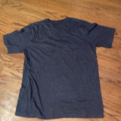 Lands’ End Henley Super T Men’s Large Tall 42-44 Short Sleeve Charcoal EUC