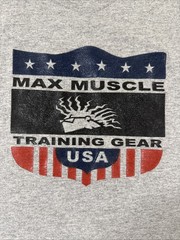 Vtg 90s MAX Muscle Gear Tank Top Shirt Sz Sm? Bodybuilding Training Gear USA