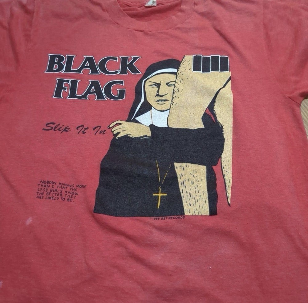 Black Flag Slip It In Vintage 80s Band T-Shirt 1986 SST Records Hardcore Punk