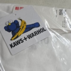 KAWS + Warhol Men’s Multicolor Andy Warhol Art Graphic Print T-Shirt XXL &L