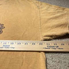 Vintage Mossimo Jo Blows Engine Shop T Shirt Mens XL Yellow Y2K