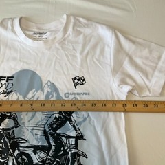 Outrank Always Active Short Sleeve T Shirt Mens Size S White Racing Graphic